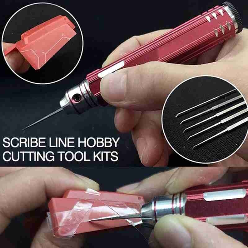 Modell hobby sniderkniv ritslina skärverktyg mejsel  + 5 blad byt