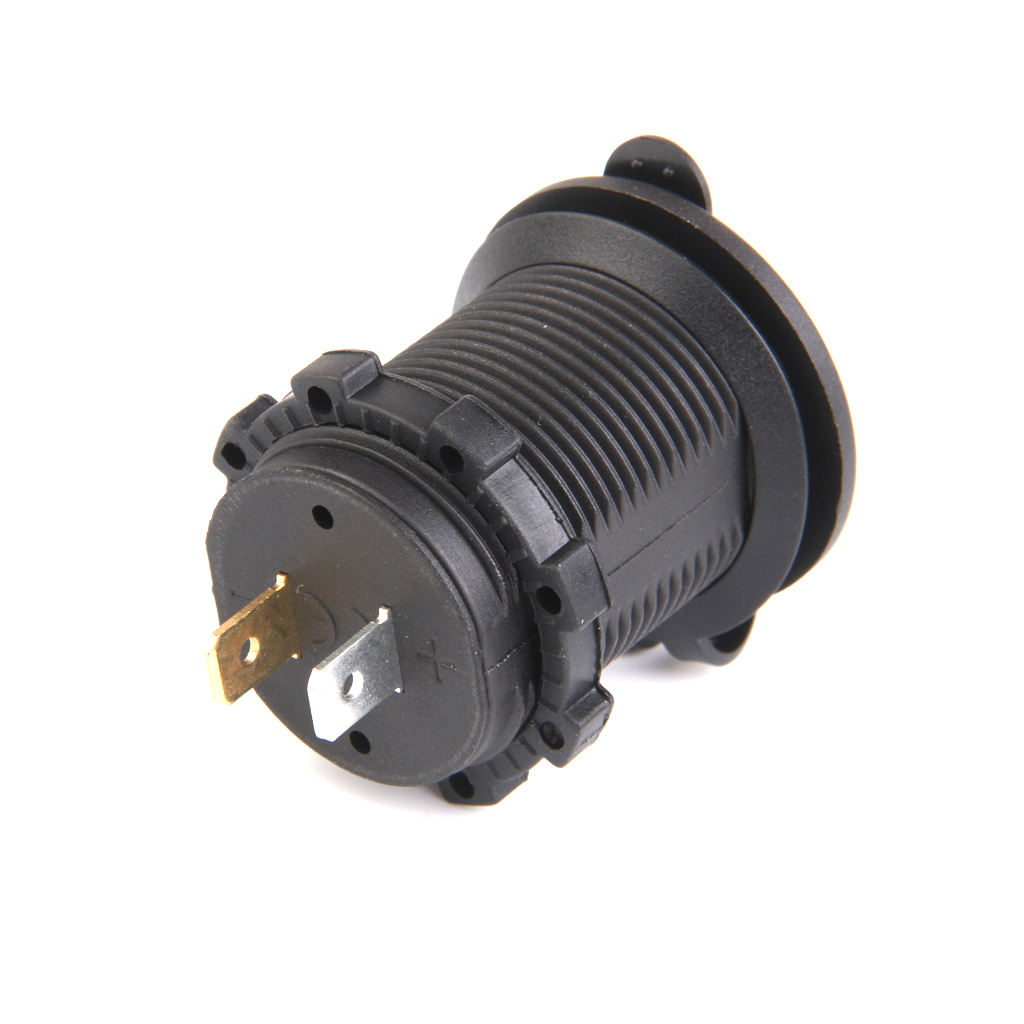 12V-24V Waterproof Motorcycle Boat Car Dual USB Port Charger Socket Outlet
