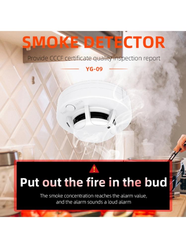 85dB Voice Fire Smoke Sensor Detector Alarm Tester Home Security System Kitchen