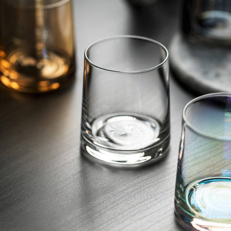 Colored Glass Home Ins Wind Glass Transparent Water Glass Whiskey Glass Drinking Milk Glass Glass Tea Cup Coffee Mugs Beer Glass