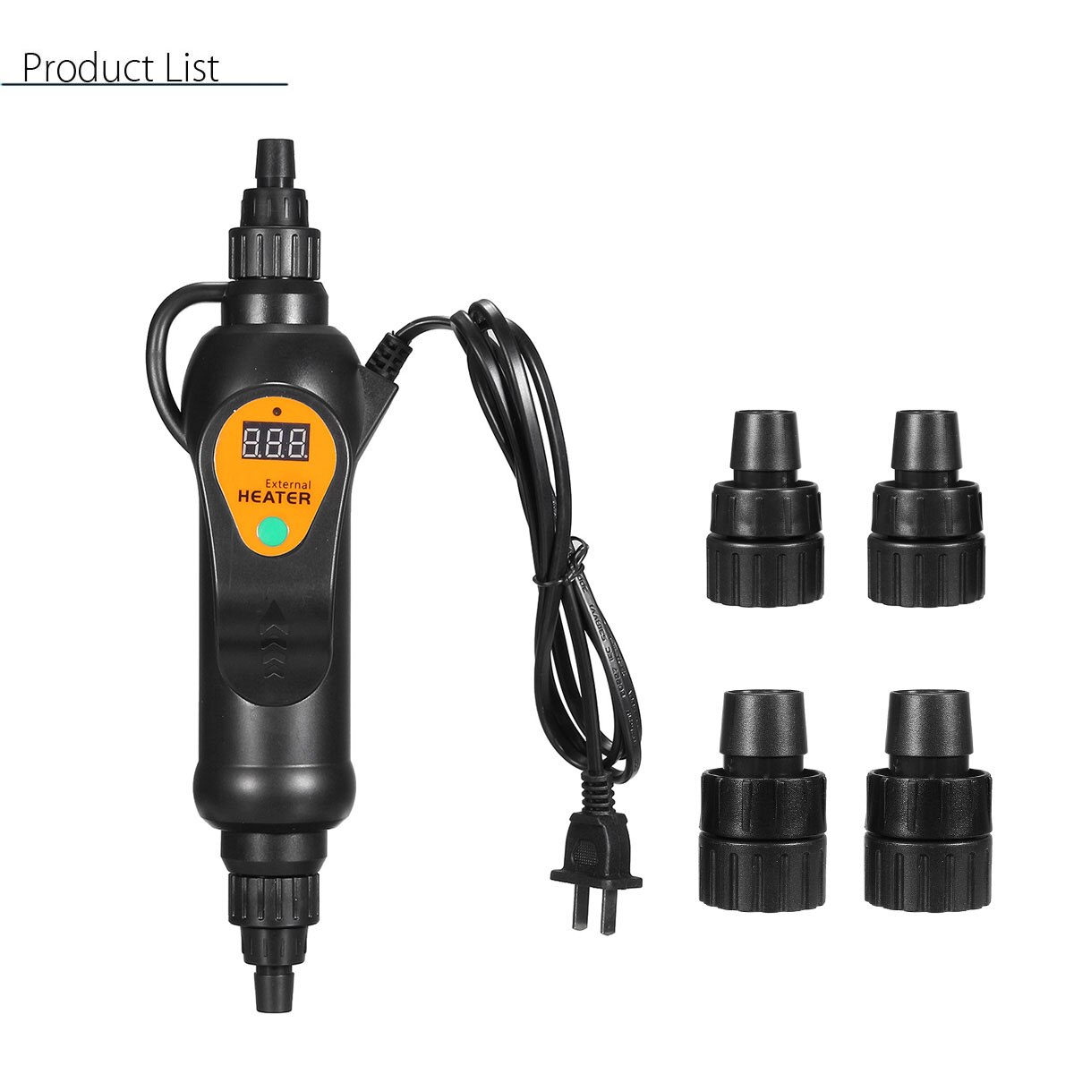 Calentador externo para acuario de 500W, 220-240V, calentador de agua para peceras con regulador de temperatura para mantener el calor