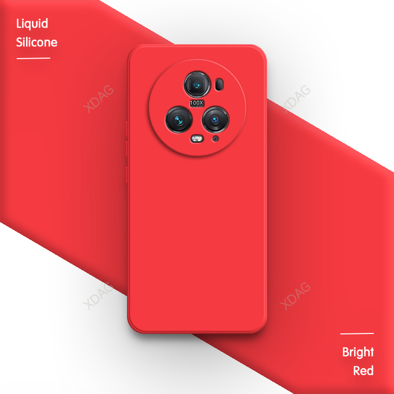 Basis origineel hoesje voor huawei honor magic 5 magic 5 pro lite 5 pro 5 lite 5g lensbescherming schokbestendige zachte vloeibare siliconen cover: Microvezel / Paars