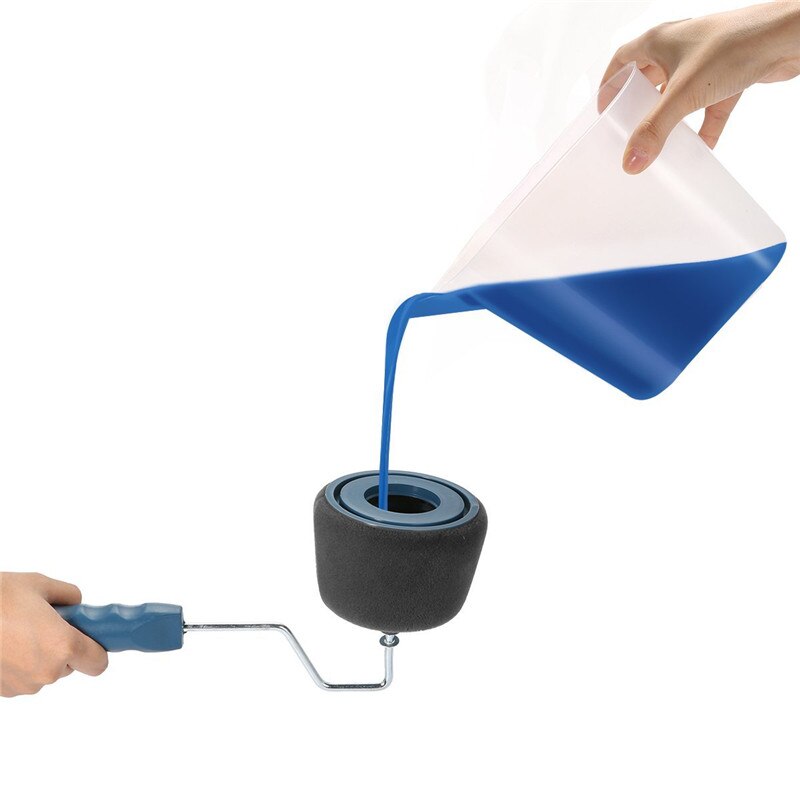 Juego de 5 unidades de rodillo de corredor para pintar, mango decorativo de pared, herramienta con borde flocado, corredor de pintura para el hogar, conjunto de pinceles de pintura , triangulación de envíos