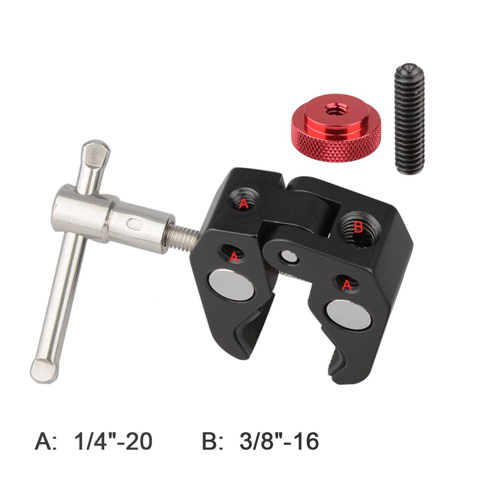HDRIG Super abrazadera con 1/4 "-20 a 1/4"-20 tornillo convertidor Mesa abrazadera de tubo para Kit de cámara