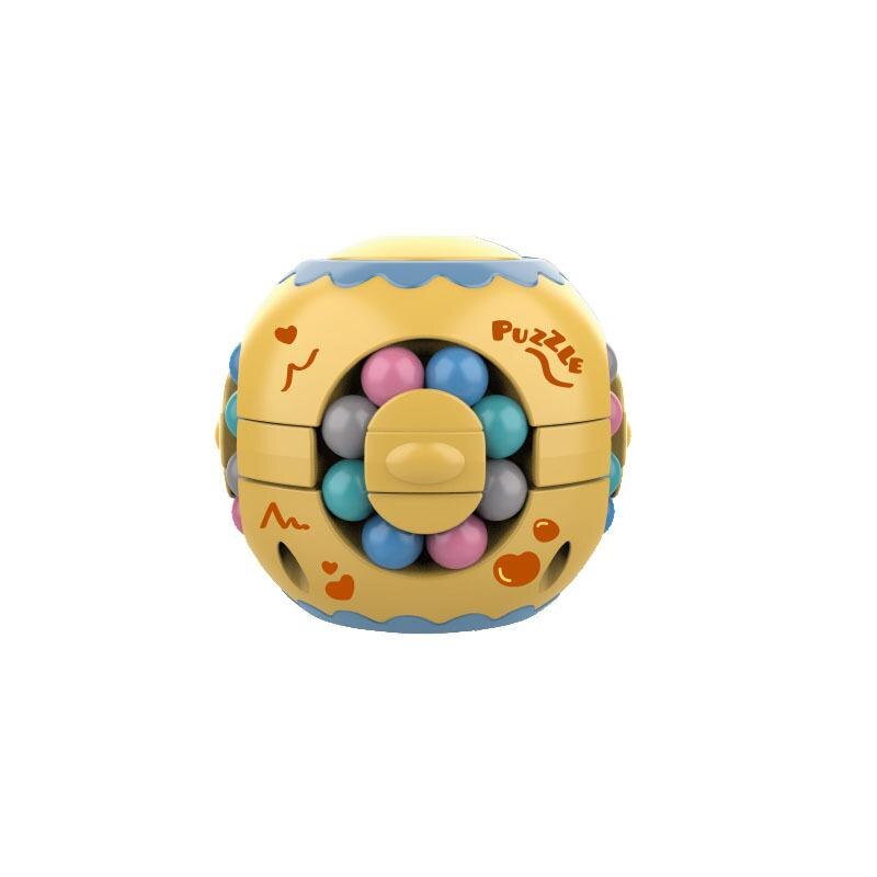 Rotating Magic Bean Intelligence Fingertip Cube Childrens Finger Gyro Magic Disk Educational Cube Toy: Plum