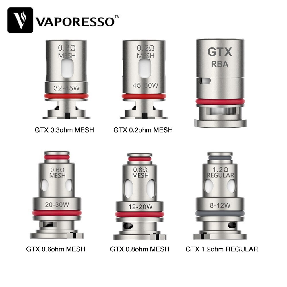 Original Vaporesso TARGET PM80 GTX Coil with GTX 0.2ohm/0.3ohm MESH Coil / TARGET PM80 RBA Coil for TARGET PM80 Pod Kit