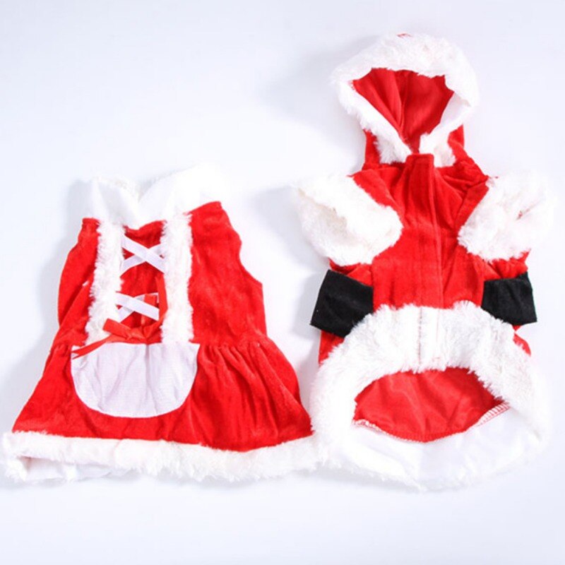 Weihnachten Hund Kleidung Santa Hund Kostüm Winter Haustier Mäntel Kleid für Kleine Hunde Yorkies Chihuahua Kleidung Katze Kleidung