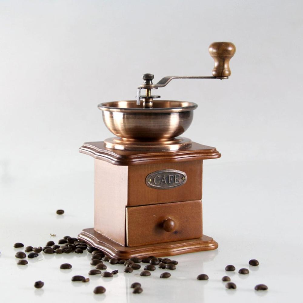 Retro Handkoffiemolen Metalen Handvat Koffieboon Kruiden Kruiden Slijpmachine Verstelbare Mini Slijpmachines Coffeeware Gadjets