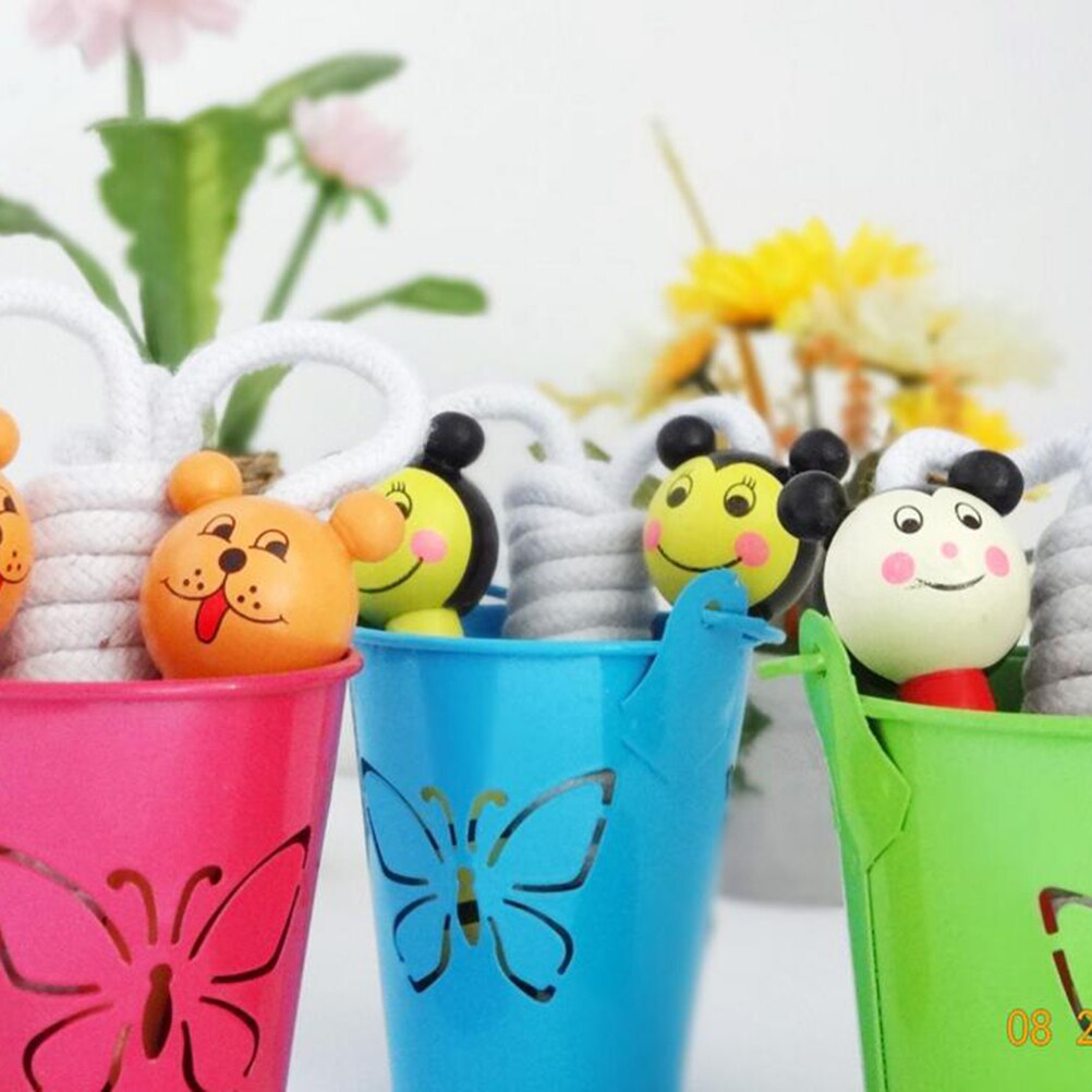 Cuerda de saltar con dibujos animados para niños, cuerda de saltar de 2,1 M, cuerda de saltar, juego de Fitness estándar para exteriores