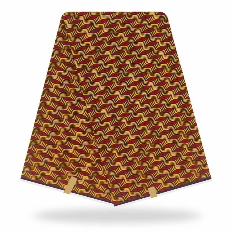 Tela Estampada Africana Wax Print - 6 Yardas - 100% Algodón - Tejido - Transpirable - para Vestidos, Cortinas, Bolsos