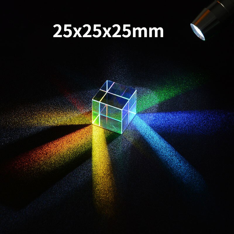 1pcs Physics Science Toys Triple Prism Glass Reflecting Color Light Spectrum Learning Educational Toys For Teaching 25x25x25mm