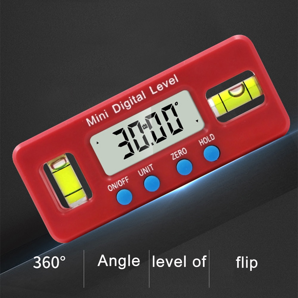 Mini Magnetic Digital Display Protractor Inclinometer Water Proof Level Box Angle Measuring Finder Level Digital Bevel Gauge