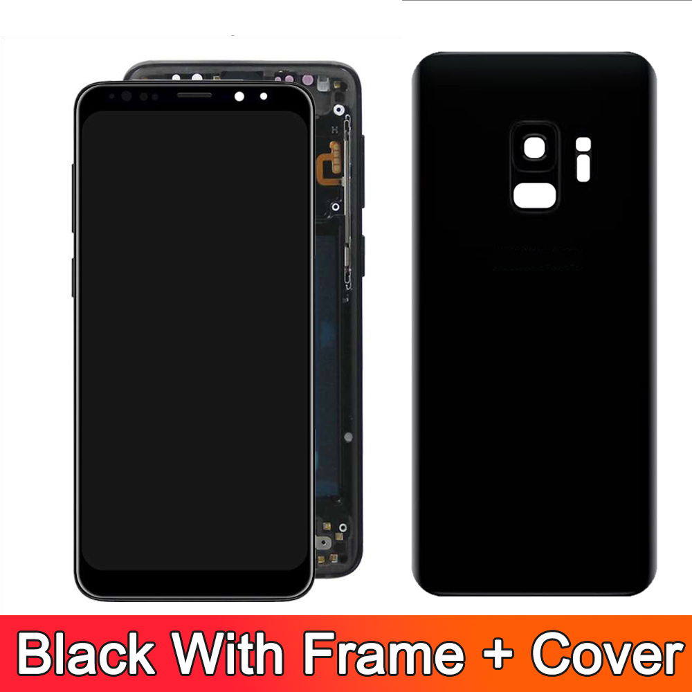 100% Tested Display For Samsung Galaxy S9 LCD With Digitizer Touch Screen Assembly SM-G960FD S9 G960 LCD with Frame Replacement: AZURE