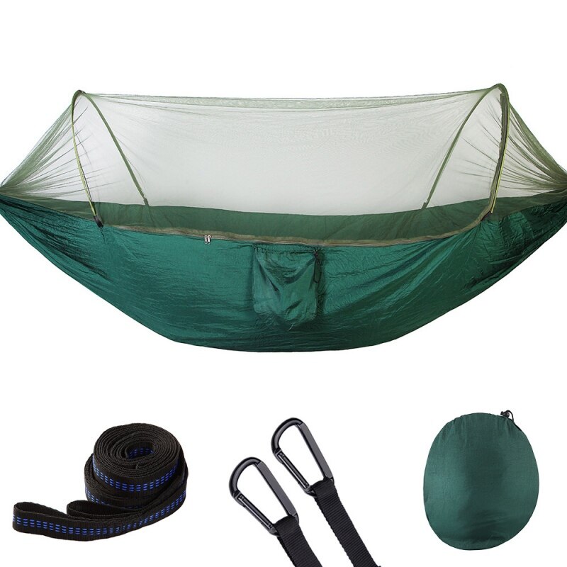 Parachute Doek Automatische Quick-Opening Tent-Type Outdoor Camping Klamboe Hangmat, Lichtgewicht Nylon Parachute Hangmat: E