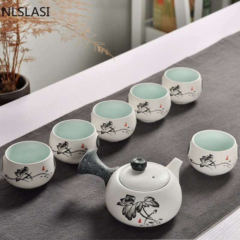 7 ceramic tea set Chinese Tea set tea set home ceramic Tea set tea set drinking utensils snow glaze tea set