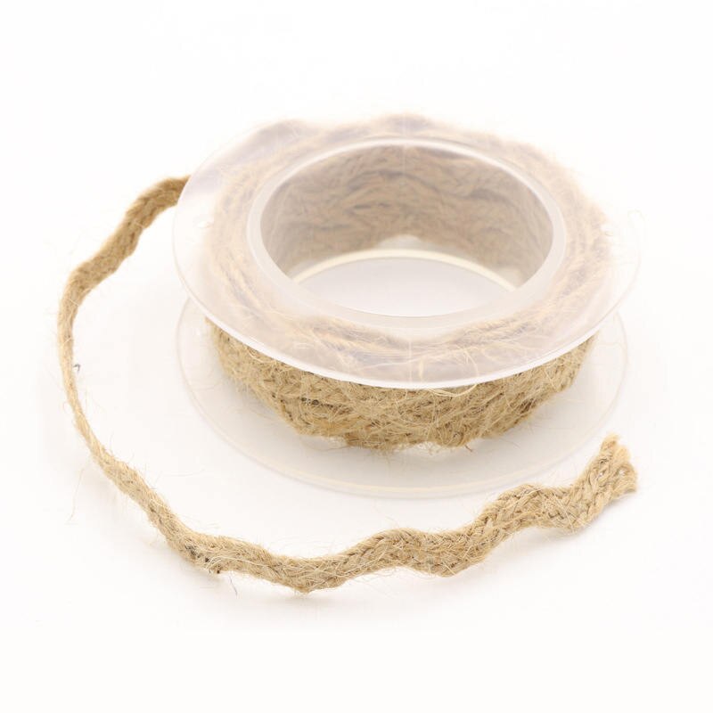 Ruban corde en dentelle et toile de Jute 2 Yards | Ruban bricolage pour Bouquet emballage artisanat décoration Scrapbooking, cordes tressées en lin, Jute: 9