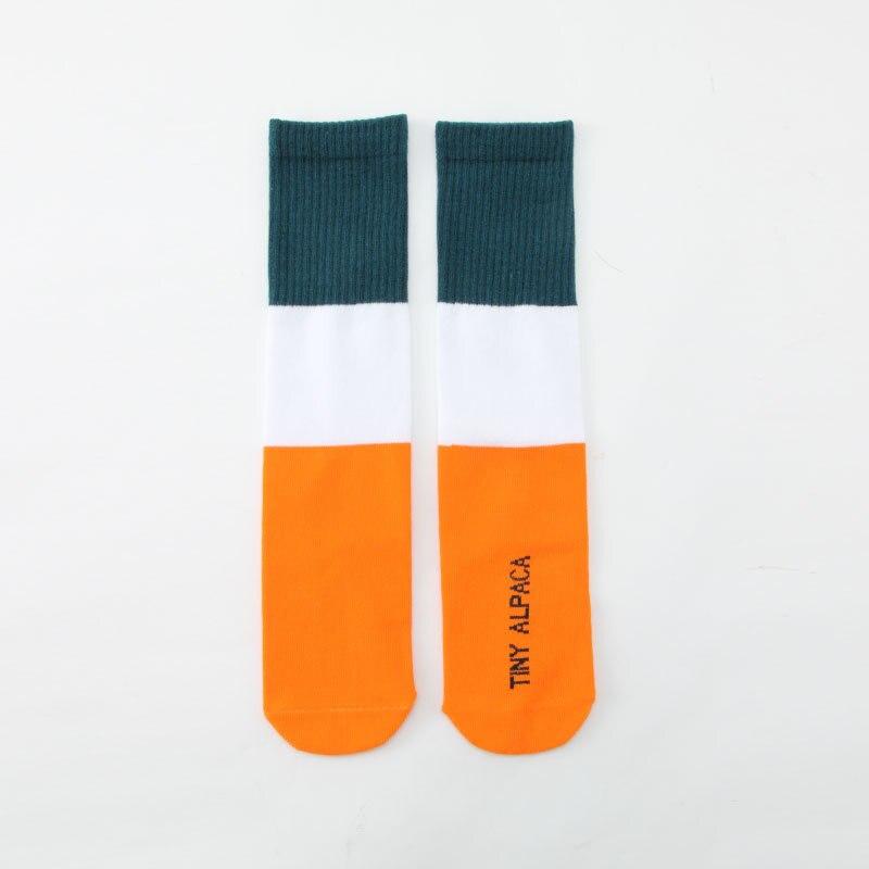 Bambini ragazzi ragazze calzini di cotone Patchwork nuovo stile moda per bambini calzini tubolari di media lunghezza per neonata calzini al ginocchio per 2-8T: Arancione
