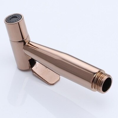 MTTUZK single cold rose gold bidet spray Toilet Bathroom Handheld Diaper Sprayer Shower Set Shattaf Bidet Sprayer faucet: Only spray gun