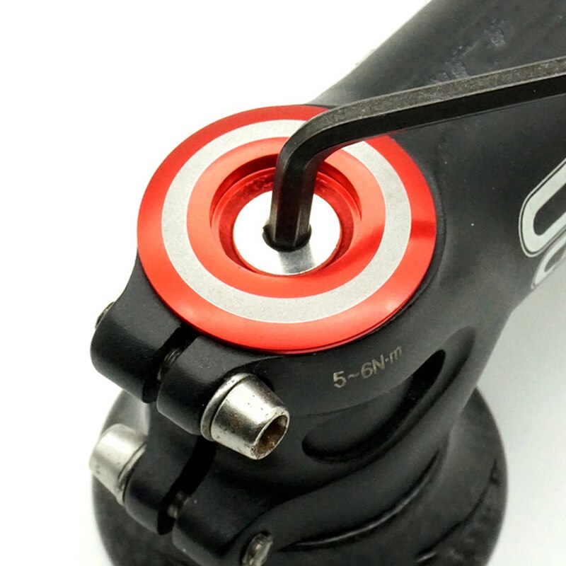 Aluminum Alloy Bike Bicycle Headset Expander Plug for 28.6mm 1 1/8 Inch Steerer Carbon Fork MTB Road Bike Headsets Plugs-Red
