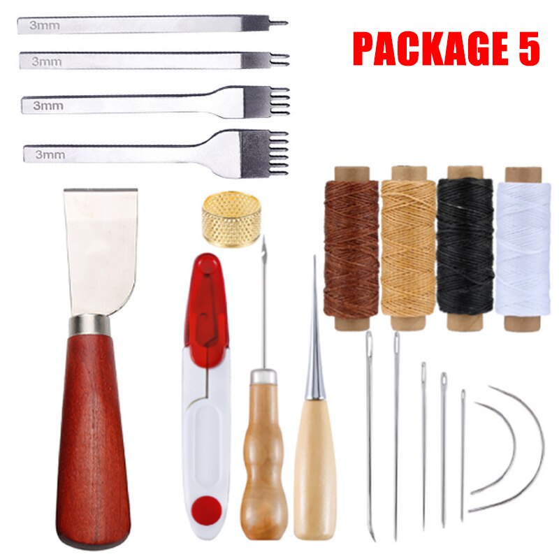 Professionelle Leder Handwerk Werkzeuge NäHenne Reparatur Bausatz Hand NäHenne Nähen Schlag Schnitzen Arbeit Sattel einstellen Leder Handwerk Nadeln einstellen: Paket 5