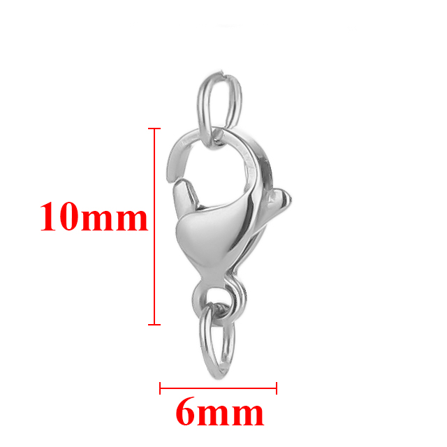 25Pcs Rvs Kreeft Sluitingen Jump Ringen Haken Connector Armband Ketting Kettingen Diy Sieraden Maken Bevindingen Supplies: Black