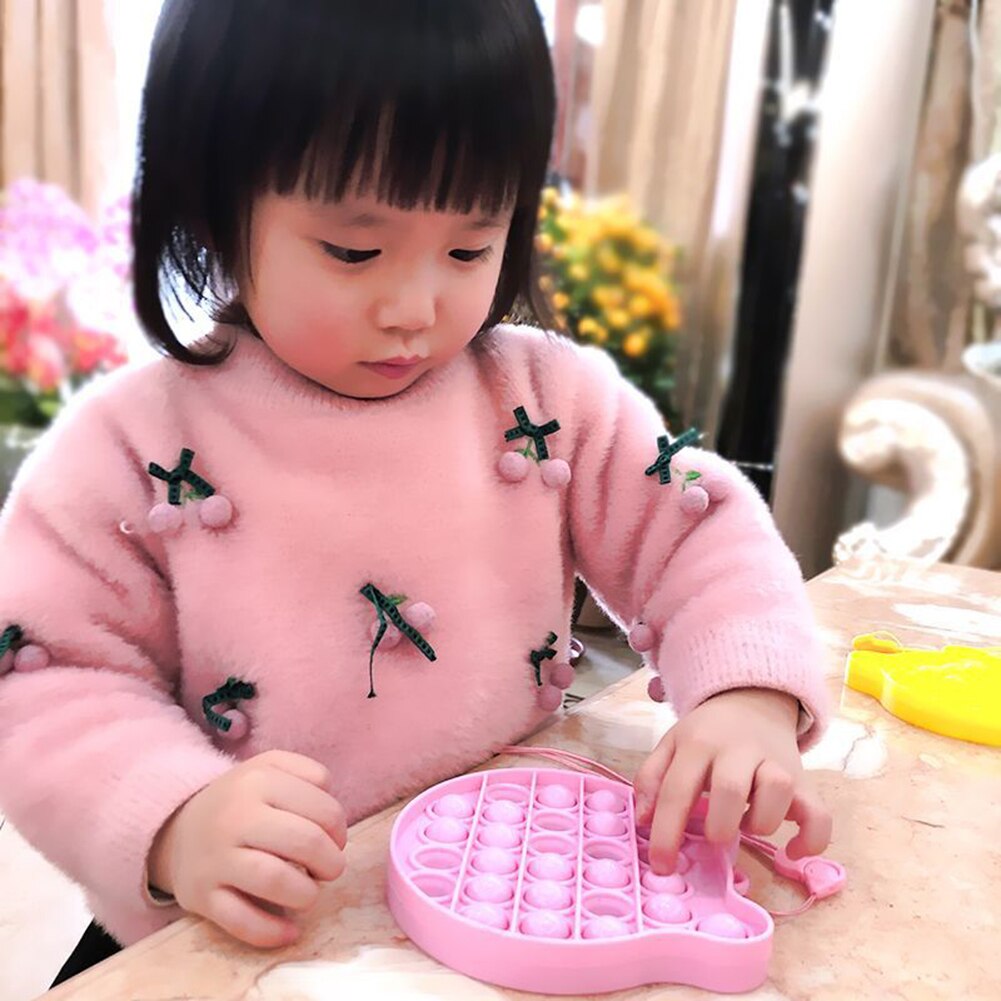 Children Fun Pressure Reduction Toy Autism Special Needs Push Pop Bubble Silicone Stress Reliever Sensory Fidget Toy