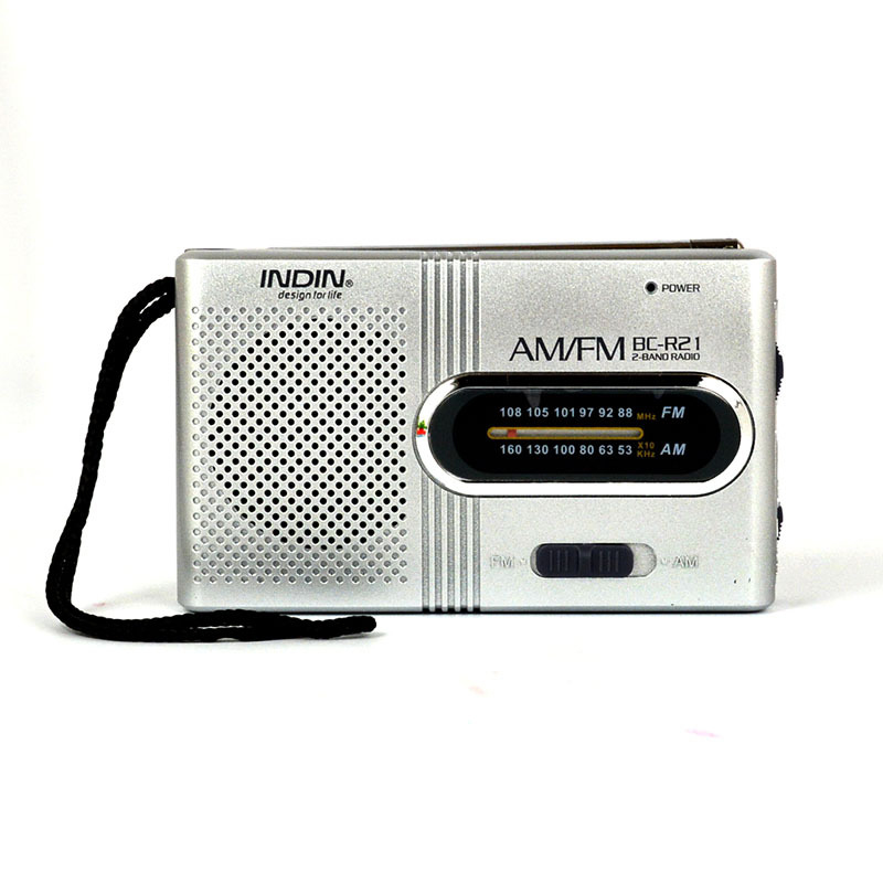 1PC Portable Mini Radio Handheld Dual Band AM FM Music Player Speaker with Telescopic Antenna Outdoor Radio Stereo: Default Title