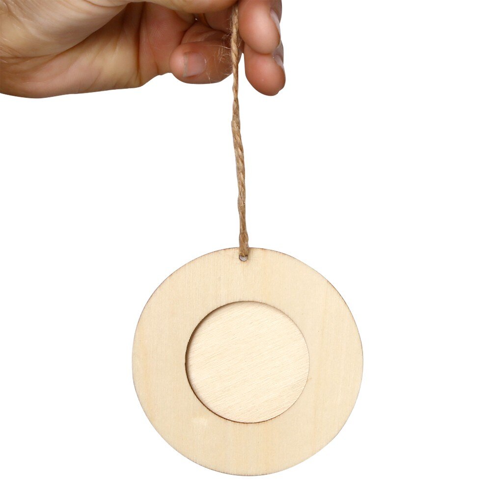 10pc cadre Photo Photo bricolage artisanat en bois avec corde suspendue décoration 1 ensemble * cadre en bois 1 ensemble * cordes bois robuste