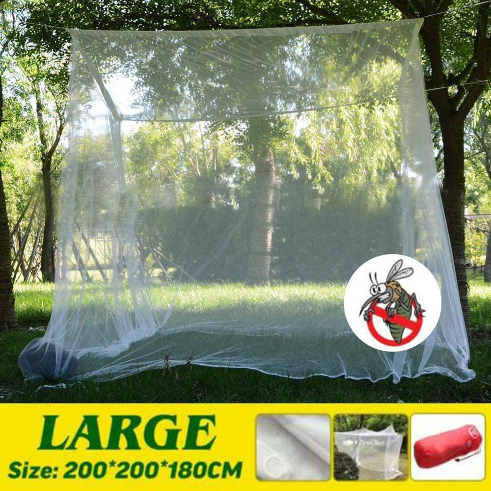 1Pc Large White Camping Mosquito Net Portable Foldable Net Travel Insect-proof Camping with Bag Storage Outdoor Mosquito