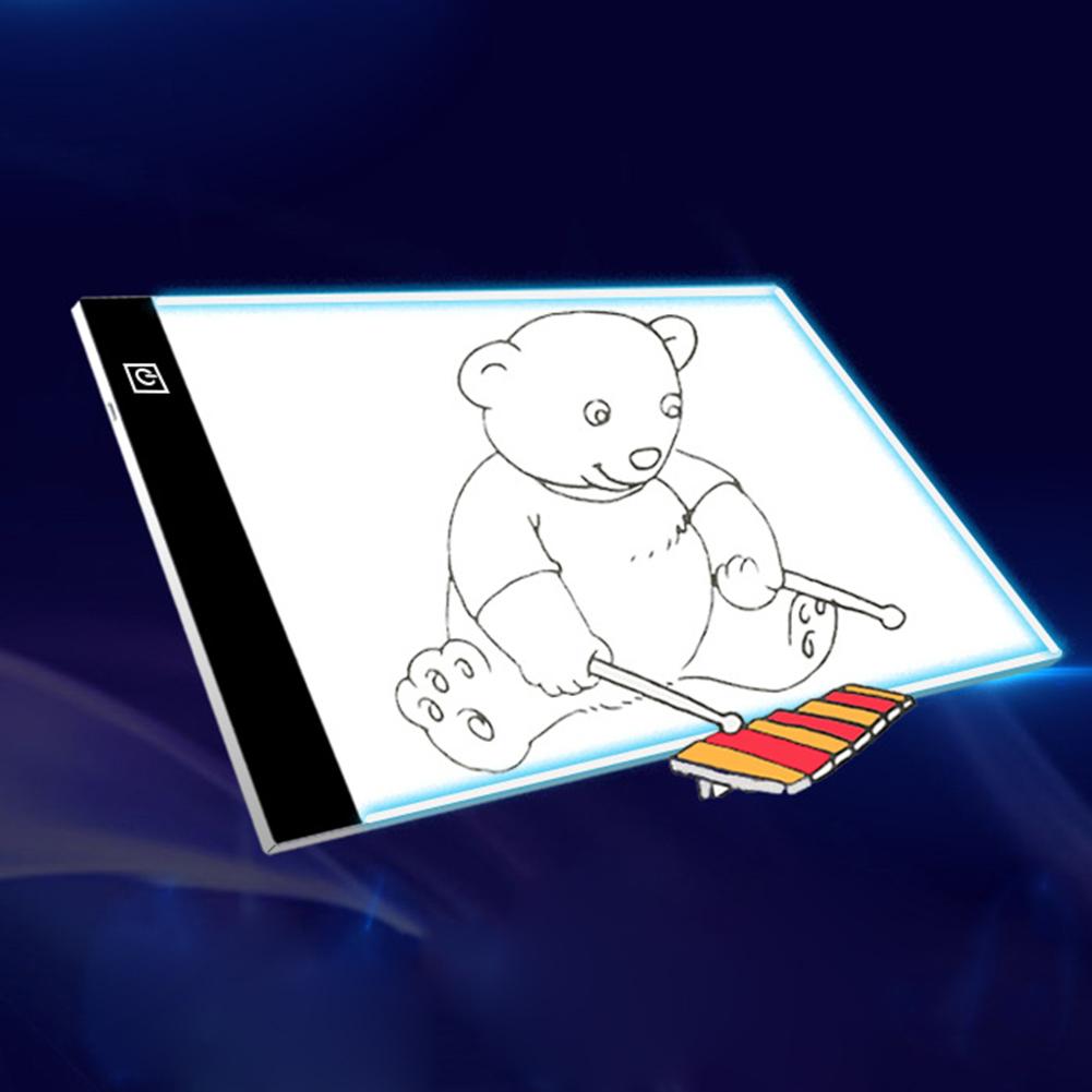 A4 led lysboks tegning tablet grafisk skrivning digital tracer kopi pad bord til diamant maleri skitse hotfix rhinestone