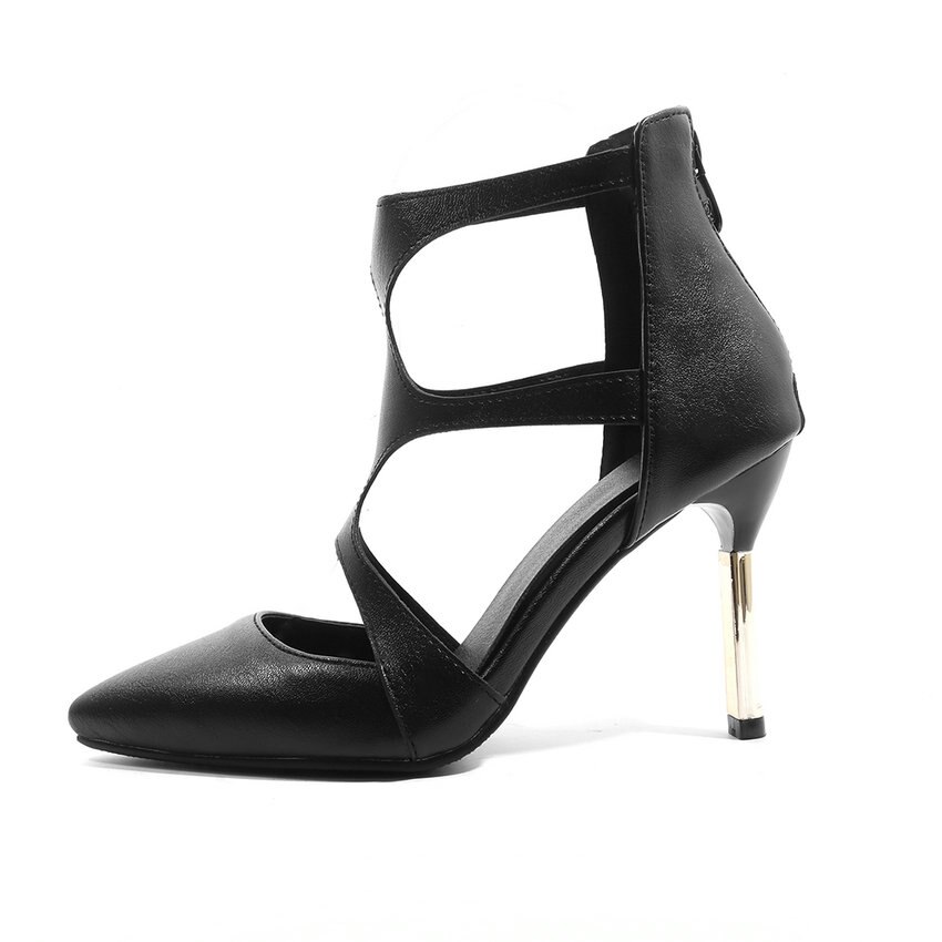 Qutaa spetsig tå dam skor plattform tunn högklackat dam pumps vår/höst casual party dam pumps storlek 34-43