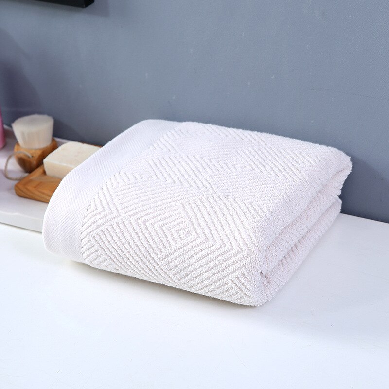 Toad 390g Thickened 100% Cotton Bath Towel for Adults Travel Home Super Absorbent Face Bath Bathroom Spa Sauna Towels: white