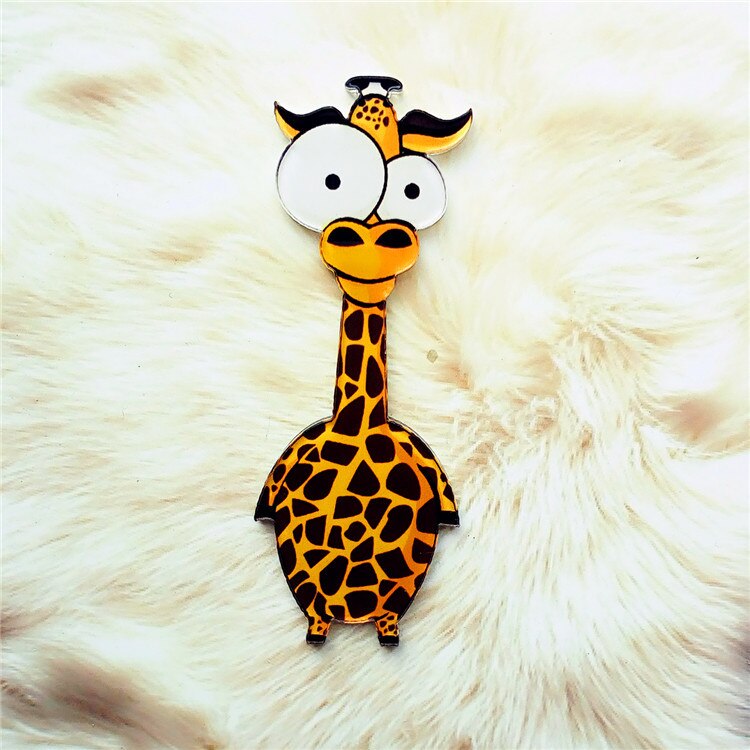 1Pcs Animal Cartoon Acryl Pin Leeuw Struisvogel Aap Icoon Broche Badge Voor Kids Party Rugzak Kleding decor: Rood