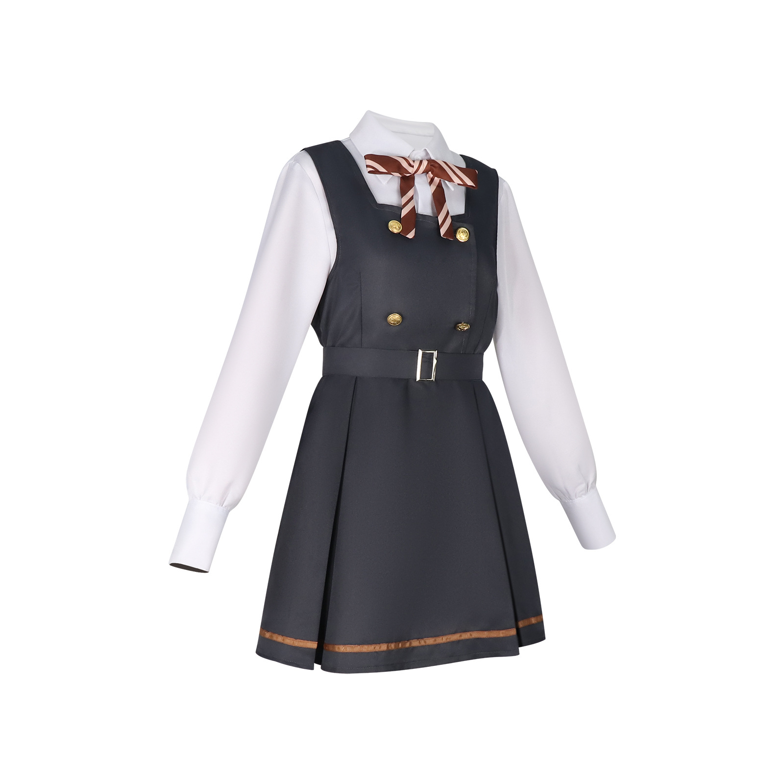 Traje de jogo cosplay camisa branca vestido uniforme escolar conjunto completo para mulheres role play outfit halloween carnaval festa