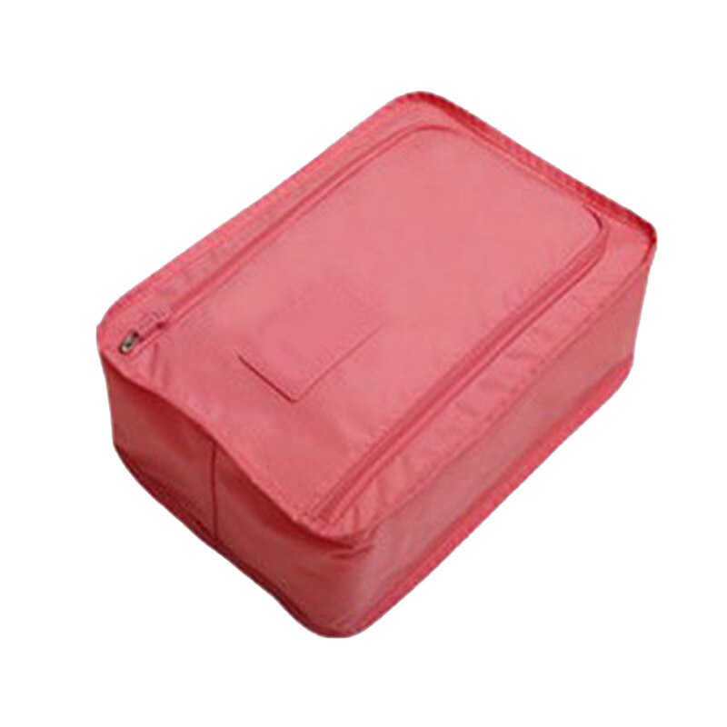 Travel Portable Waterproof Shoes Bag Organizer Storage Pouch Pocket Packing Cubes Handle Nylon Zipper Bag Accessories: pink