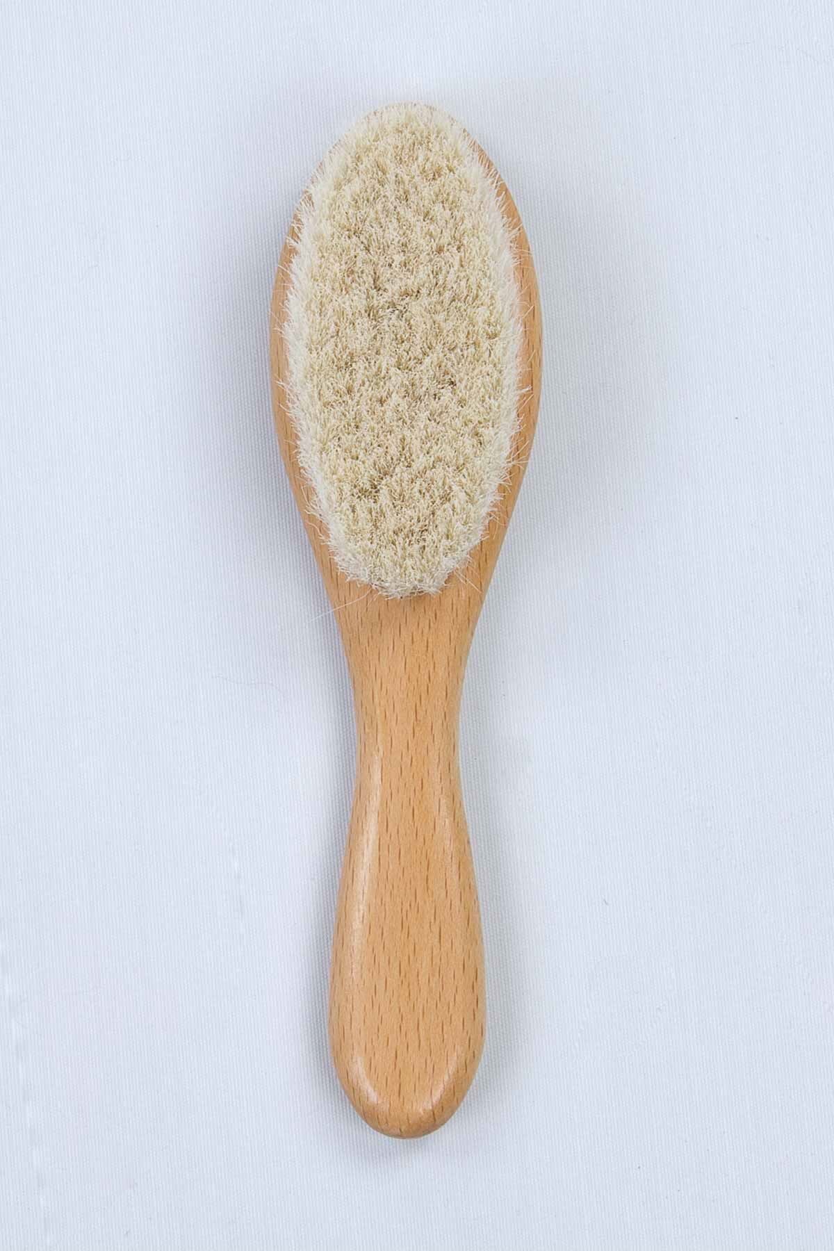 Natuurlijke Hout Organische Zachte Baby Haar Borstel: Default Title