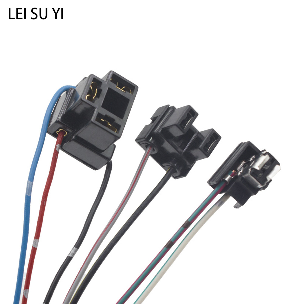 2 pezzi lampada faro lampadina presa cablaggio connettore spina adattatore linea per lampadina H1 H7 H4