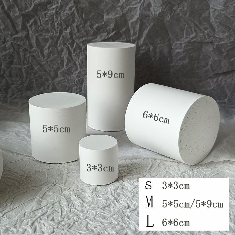 Sieraden Display Frame Cilindrische Gips Sieraden Display Oorbellen Sieraden Foto Rekwisieten Ovaal Dienblad Sieraden Plaat