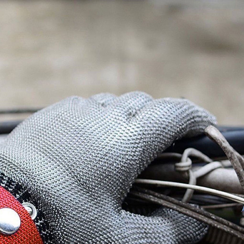 Rękawice ochronne drut ze stali nierdzewnej ochraniacz na dłoń regulowany dla obu płci rękawica rzeźnicza 5 poziom L/XL rozmiar