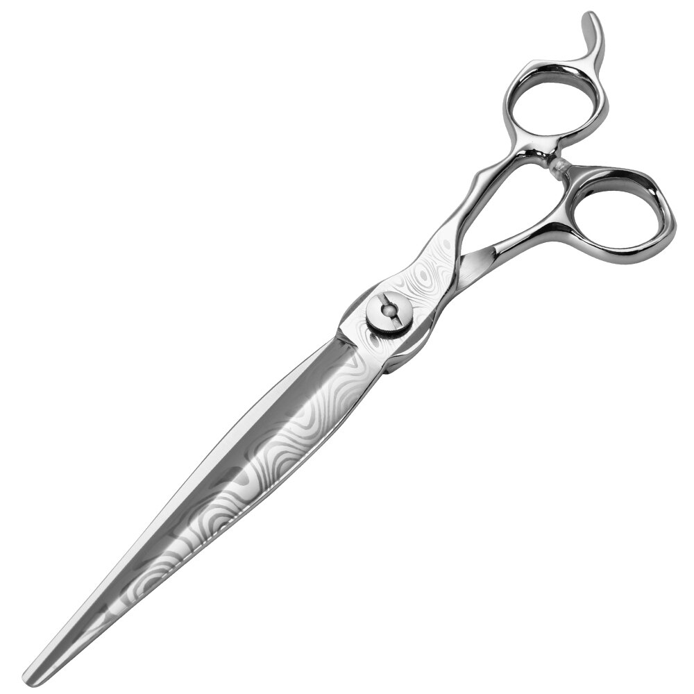 Fenice Professionele 7.5 Inch Damascus Pet Hond Kat Grooming Snijden Schaar Rechte Scharen Tesoura Tijeras: Default Title