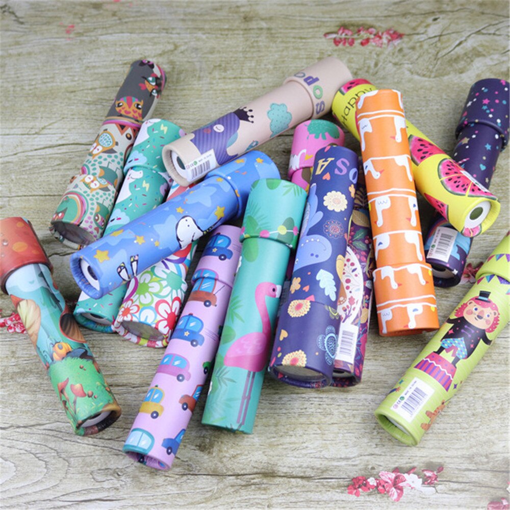 Kleurrijke Roterende Caleidoscoop Speelgoed Lens Fantasierijke Cartoon Kinderen Magic Klassieke Educatief Speelgoed voor kids Kinderen