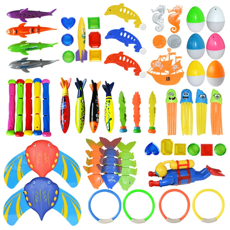 Summer Shark Rocket Throwing Toy Funny Swimming Pool Diving Game Toys for Children Dive Dolphin Accessories Toy