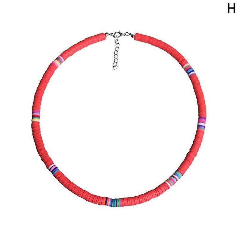 Weichen Tonne Runde Sommer Strand modisch lässig Kette Multi-farbe Halskette Schmuck Für Frauen Halsband Accessori p0M1: 08