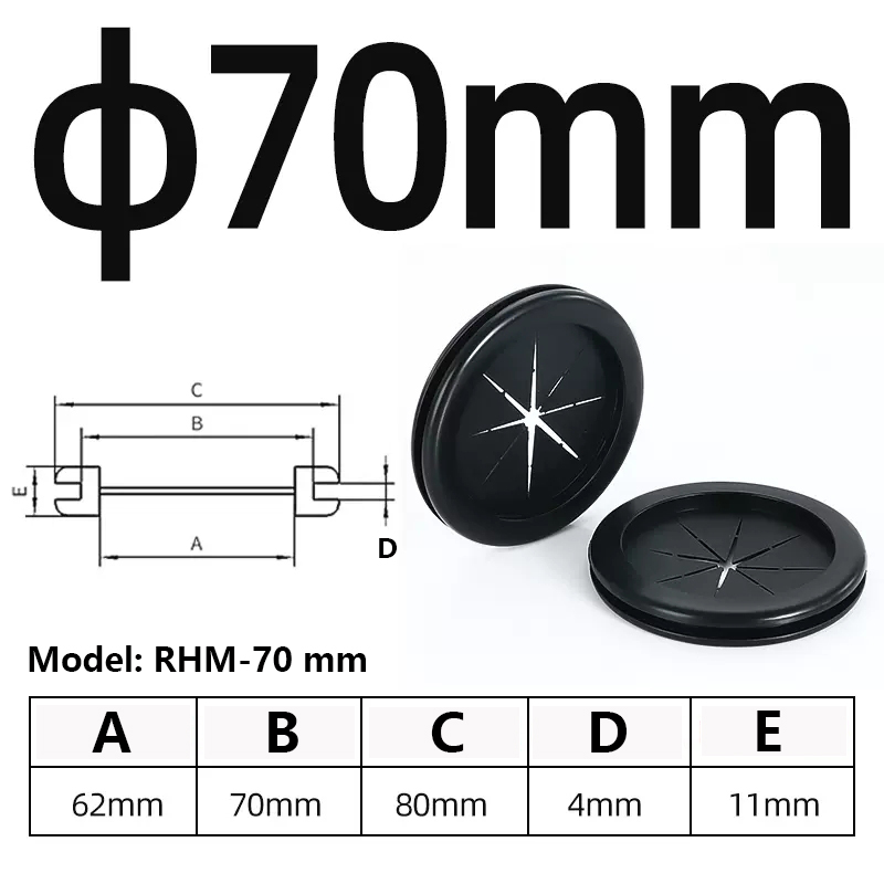 Petal Type Rubber Protective Coil With Card Slot Ring Air Tube O-ring Hole Plug 20-80mm Reserved Sealing Power Distribution Box: Brown / 1mm