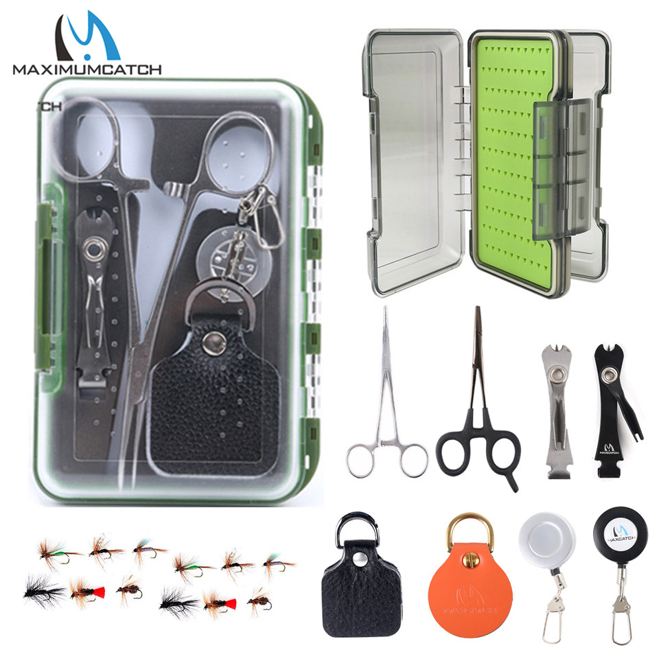 Maximumcatch Fly Fishing Tools Fishing Accessory & Forceps & Retractor & Nipper&Fly Box Flies