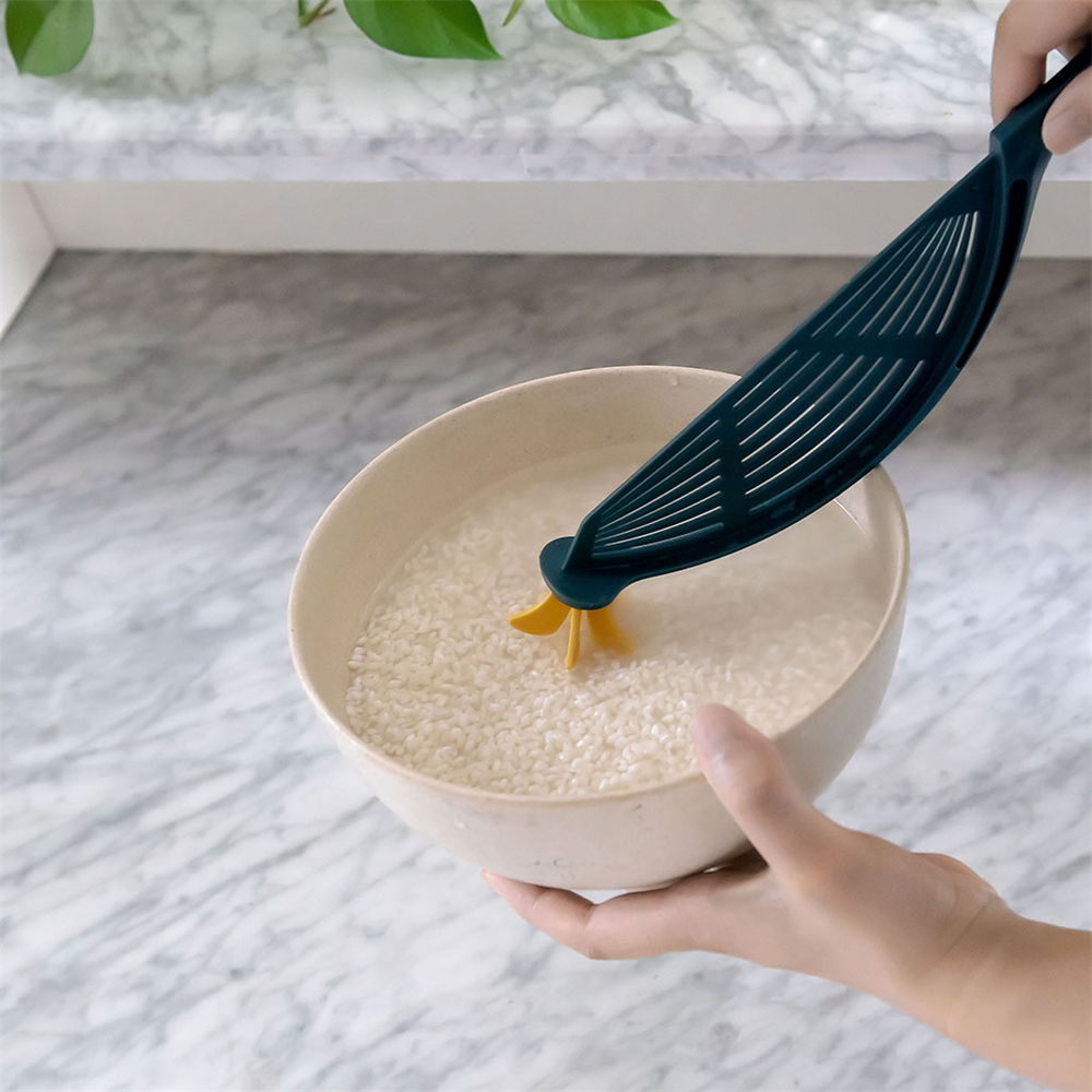 Kitchen Rice Drainer Washing Stirring Sieve Household Plastic Rice Washer Noodle Fruit Cleaner Multifunctional Colander Tools