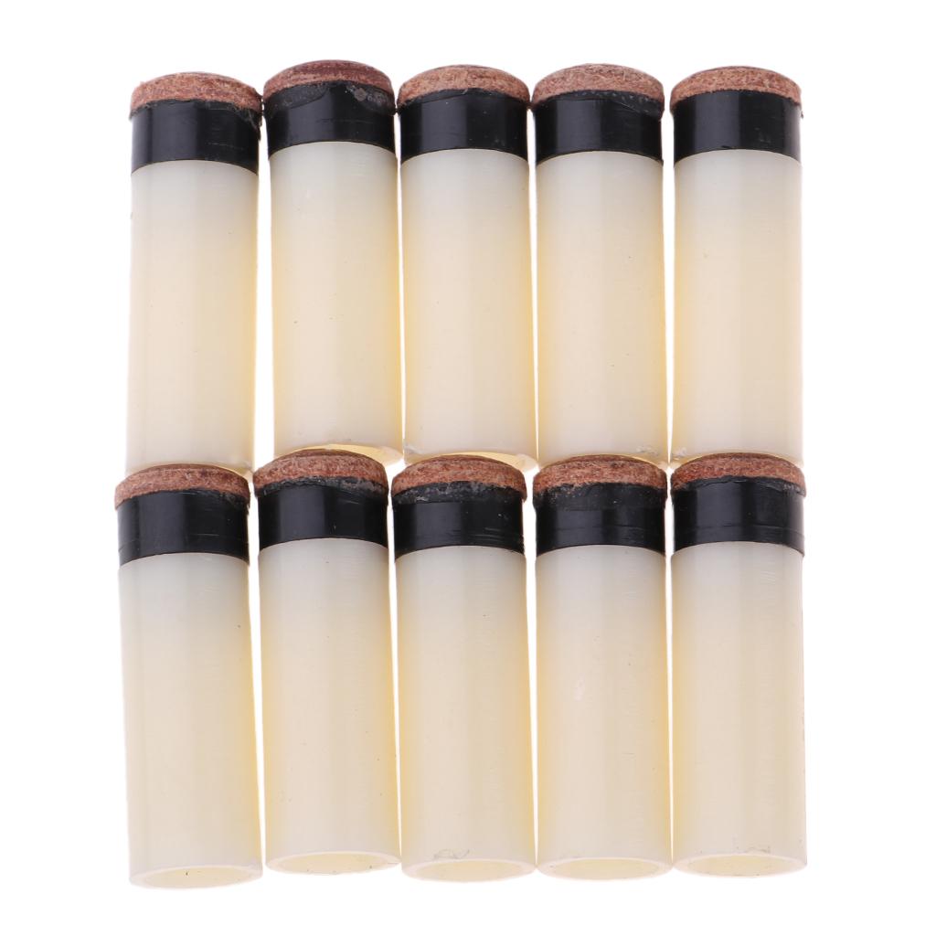 10pcs Pool Cue Tip Billiards Snooker Hard Tips Replacement Slip-On