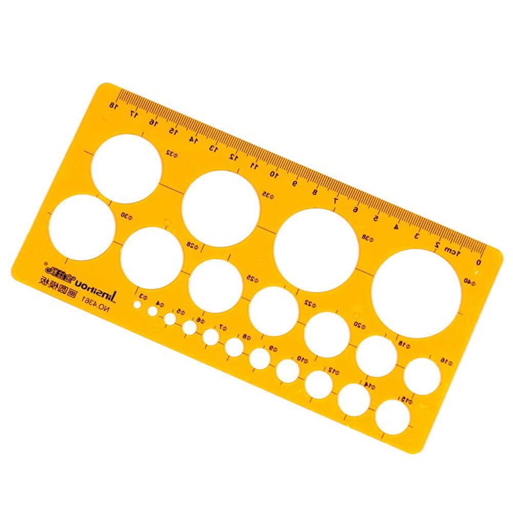 4321 Transparent plastic Circular drawing template Drawcircle board ruler for students Designers