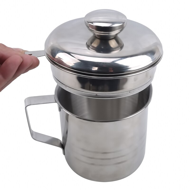 1.2L Stainless Steel Oil Filter Pot Leakproof Can ... – Vicedeal