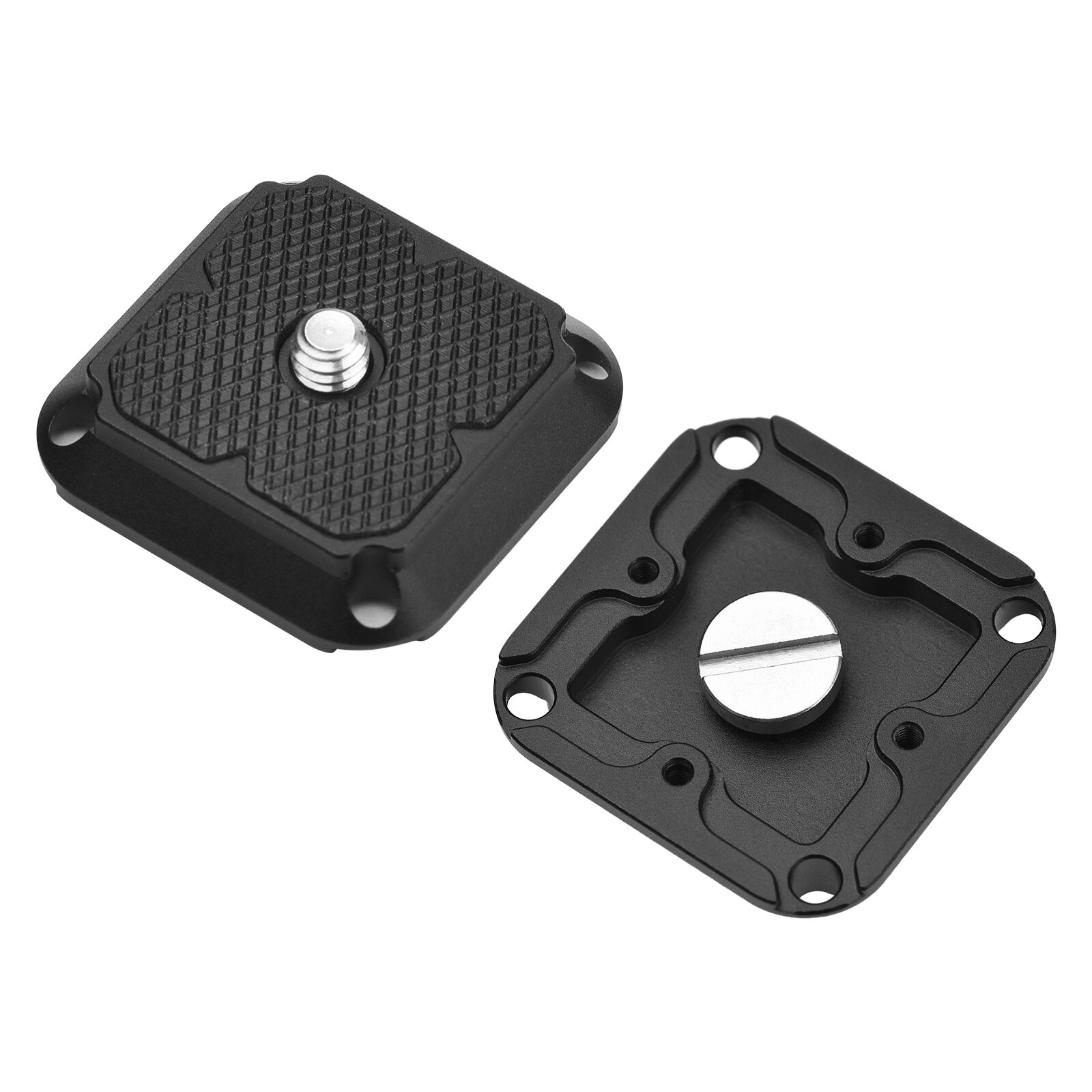 Quick Release Plate Clamp Adapter QR Plate 1/4"Screw Connector Bubble Levels for Bottom 1/4"&amp; 3/8"Screw Hole for Tripod Monopod